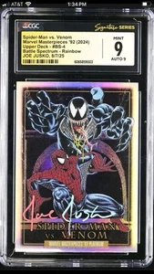 2024 Marvel Masterpieces 92 Platinum Spider-Man Venom Rainbow Jusko Auto CGC 9 - Bild 1 von 2