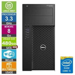 Dell Precision T3620 i5-6400 3.30GHz 8Go/480Go SSD Wifi Linux MINT - Photo 1/1