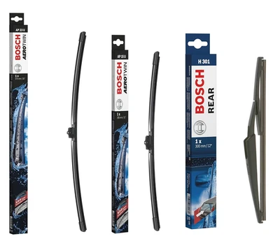 Front Wiper Blade Set to fit Nissan Juke Windscreen 2019 Onwards BOSCH AEROTWIN - Image 1 of 4
