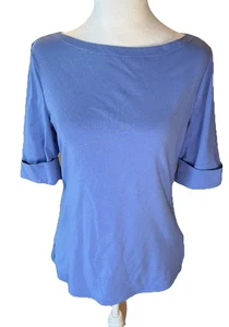 LAUREN RALPH LAUREN BOAT NECK SHORT SLEEVE SHIRT. Size M - Picture 1 of 7