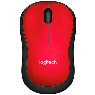 Logitech M185 Wireless Optical Mouse 2.4 GHz Red 910-003635 Mini Very Good - Image 1 of 3