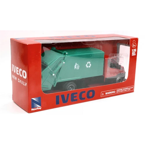IVECO DAILY RACCOLTA RIFIUTI ROSSO 1:36 New Ray Camion Modellino Nuovo - Immagine 1 di 1
