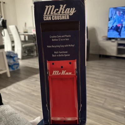 12 oz. Trituradora de latas de metal trituradora de latas de alta resistencia montada en la pared blanca NUEVA Foto 1 de 4