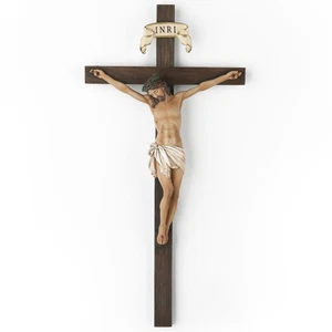 BC Catholic Crucifix Wall Cross Jesus Christ Wall Decor for Home Altar Reli - Picture 1 of 7