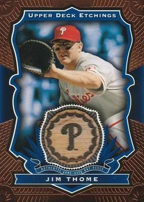 2004 Upper Deck Etchings Game Bat Blue #BE-JT Jim Thome - Image 1 of 2
