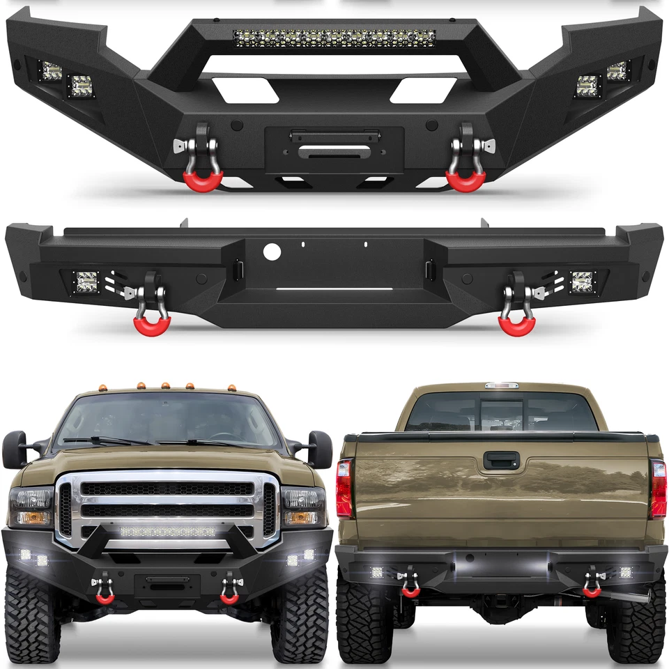 For 2005-2007 Ford F250 F350 Super Duty Front Or Rear Bumper w/Sensor Holes  - Image 1 of 4