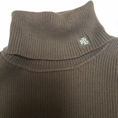 Vtg RALPH LAUREN Brown Turtleneck Sweater 100% Cotton Women’s SZ L made In HK - Image 1 of 4