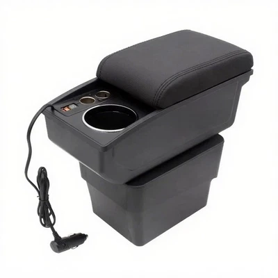 Caja reposabrazos para Skoda Octavia A7 2015-2018 con 2 puertos USB y encendedor Foto 1 de 4