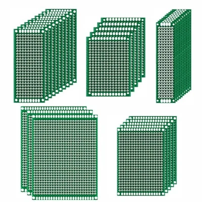 33pcs double-sided PCB prototype circuit board kit, 5 sizes of green universal