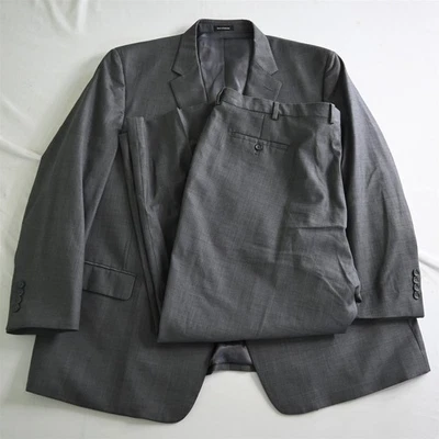 Pronto Uomo 50R 46x30 Gris Piel de Tiburón 100% Lana Hombre Chaqueta Pantalones Traje Foto 1 de 4