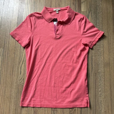 Camisa Polo Burberry Brit Rosa Salmón Manga Corta Borde Nova Cuadros Para Mujer Talla M” Foto 1 de 4