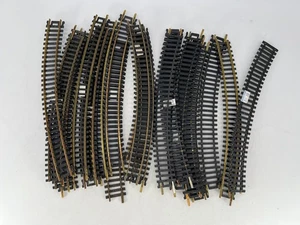 HO 9" 18R Curved Track Lot of 20 Mixed Atlas AHM Tyco Bachmann Brass Nickel Fair - Picture 1 of 5