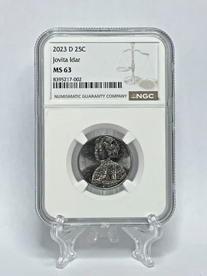 2023 D Jovita Idar 25c American Women Quarter Graded NGC MS63 - Image 1 of 4