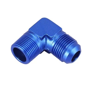 AN12 90 Grados Macho A 3/4" NPT Macho Montaje Adaptador Para Coche Azul - Imagen 1 de 6