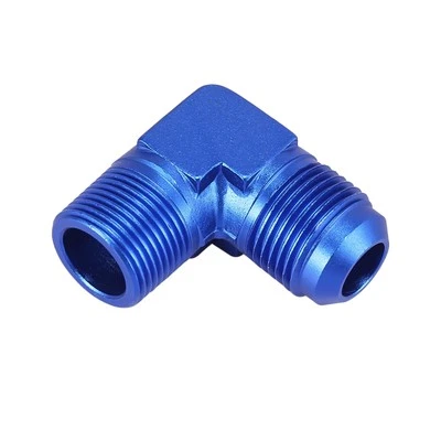 AN12 90 Grados Macho A 3/4" NPT Macho Montaje Adaptador Para Coche Azul - Imagen 1 de 4