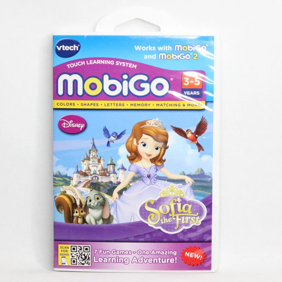 Disney Sofia the First Vtech MobiGo 2 7 Fun Learning Games Problems Ages 3-5 - Image 1 of 3