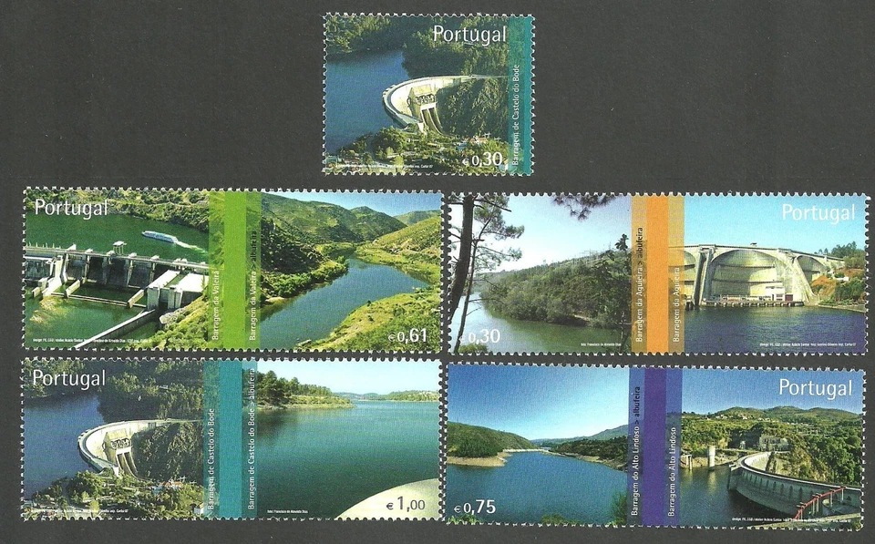 Portugal 2007 - Portuguese Dams stamps set MNH - Image 1 of 1