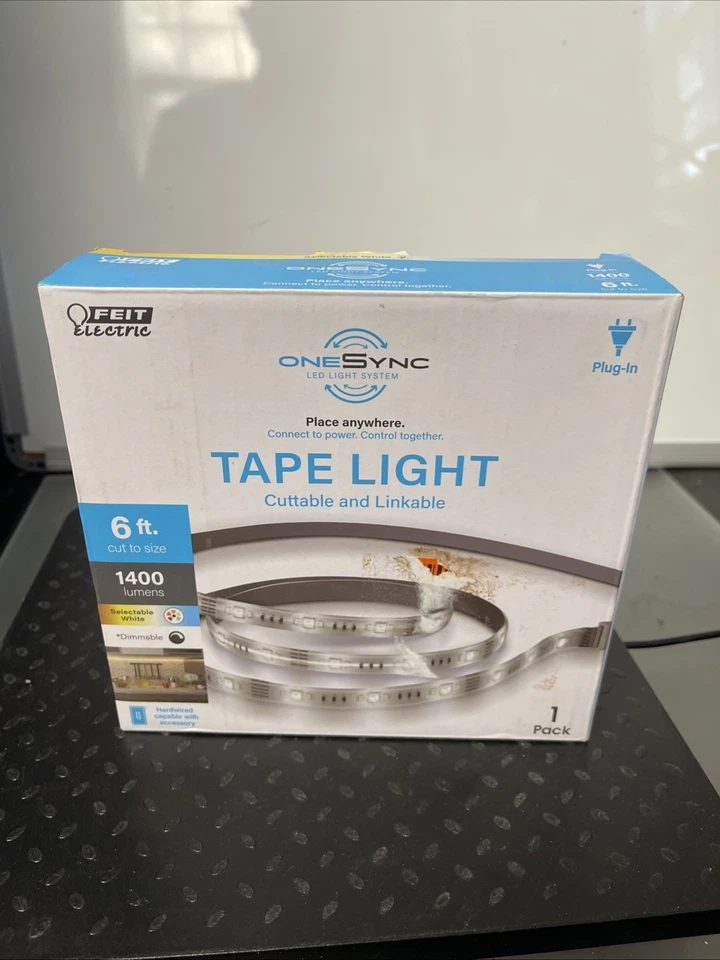 Feit Electric Onesync 6ft Plug-in Under Cabinet Selectable White LED Strip Light