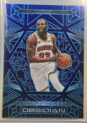 Grabado Panini Obsidian Draymond verde azul 2024 #4/5 Warriors Foto 1 de 2