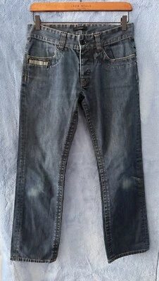 Firetrap Mens Black seal  Cotton Straight Jeans Size W30 L32 in Regular Button - Image 1 of 4