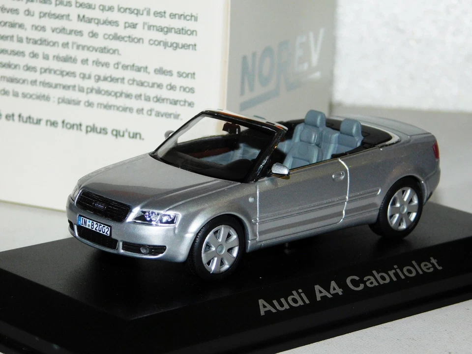 AUDI A4 CABRIOLET SILVER NOREV 830000 1/43 - Immagine 1 di 1