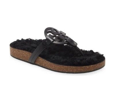 NUEVO EN CAJA Sandalia Tory Burch Miller Cloud Cuero de Oveja NEGRA EE. UU. 6.5 7 7.5 8 8.5 9 Foto 1 de 4