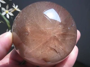 A*376g Natural Rutilated Quartz Crystal Sphere Ball Healing 042103 - Picture 1 of 9