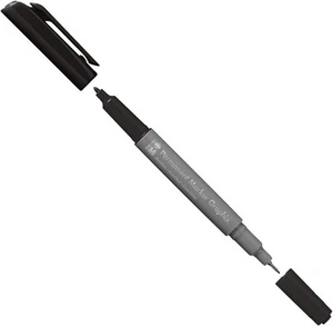 Marabu Graphix Dual Tip Permanent Marker Pen Black - Picture 1 of 1