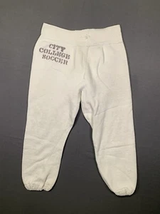 True Vintage 1960s Sweatpants Baltimore City College Soccer Stencil Pants 30x25 - Picture 1 of 13