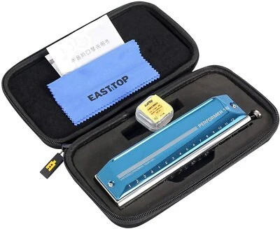 East top Upgrade Chromatic Harmonica Key of C 16 Hole 64 Tone Professional New - Image 1 of 4