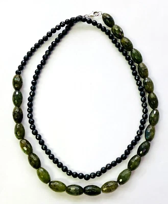 HSN Colleen Lopez Sterling Silver Labradorite & Black Spinel 36" Strand Necklace - Image 1 of 4