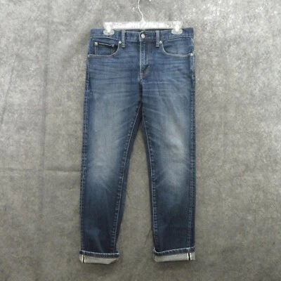 Pantalones de mezclilla rectos Uniqlo para hombre talla 30X30 azul algodón ribete Kaihara Foto 1 de 4