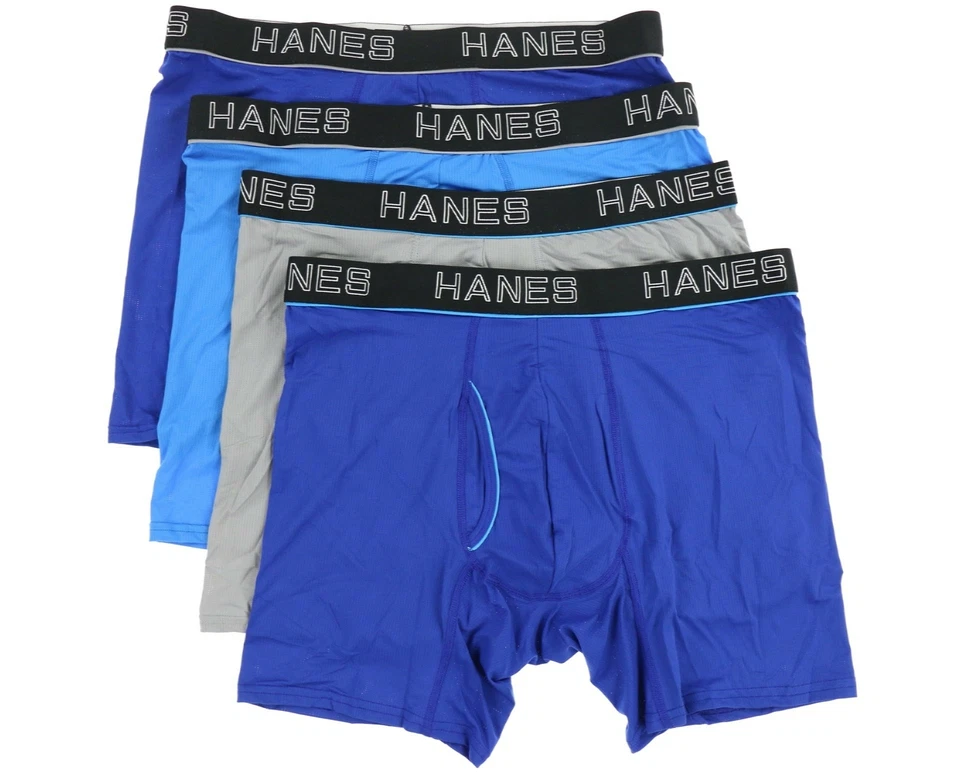 Paquete de 4 calzoncillos boxer para hombre Hanes 268438 talla XL Foto 1 de 2
