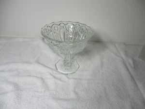 LE Smith Quintec Clear Compote L E CANDY DISH - Picture 1 of 10
