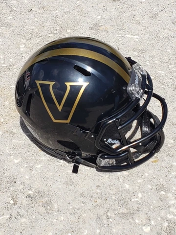 VANDERBILT COMMODORES NEW FOR 2022 BLACK SPEED STYLE FOOTBALL MINI HELMET Cover