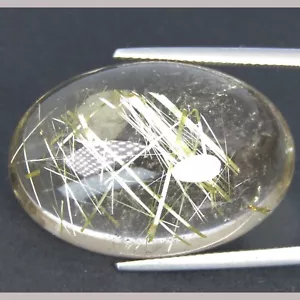 50.51Cts Genuine 100% Natural Earth Mined Rutilite Quartz Oval Cabochon Ref VDO - Picture 1 of 4