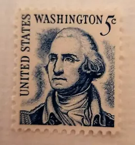 George Washington 5 CENT Blue Stamp "UNCIRCULATED" Condition  US Postage - Picture 1 of 3