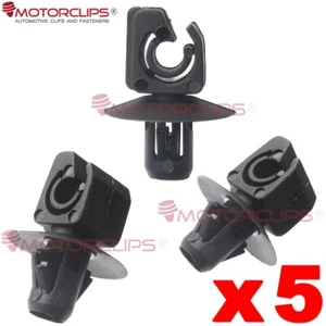 LAND ROVER DEFENDER BRAKE LINE PIPE CLIPS BLACK PLASTIC HOLDER FASTENER X 5 - Picture 1 of 4