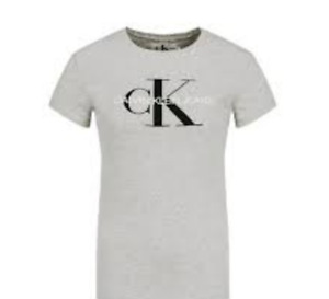 Calvin Klein - Core Monogram Logo T-Shirt - Light Grey - Small - BNWT