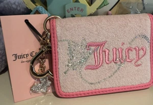 Juicy Couture Pink Diamond & Lemonade Wing It Card ID Case Key Fob NEW w/Tags - Picture 1 of 15