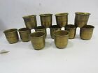 12 Antique Brass Cupping Cups M#8