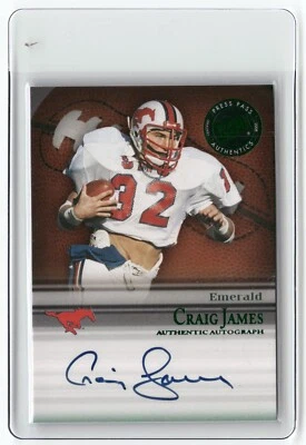 Press Pass Legends Bowl Edition 2008 automático #SS-CJ Craig James/50 SMU MUSTANGS Foto 1 de 2
