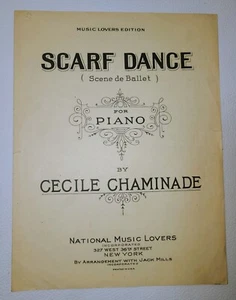 1924 Scarf Dance Sheet Music Chaminade National Music Lovers Antique  - Picture 1 of 7