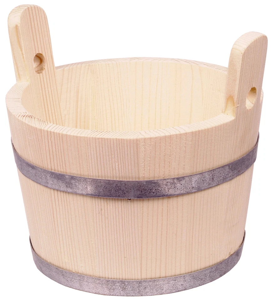 20 X Pflanzkübel Blumentopf Kübel Bottich mit 2 Griffen Höhe 34 Cm Fichtenholz