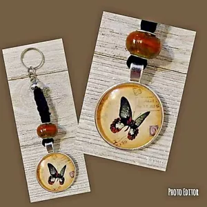 Crochet Butterfly Keychain Handmade in USA - Picture 1 of 1