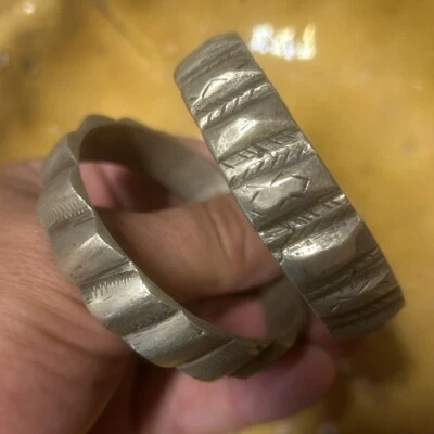 Paire de Bracelet Arabe Art Islamique Argent ? Maroc Algérie Berbère Kabyle - Photo 1/4