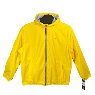 Tommy Hilfiger Men's Rain Jacket Size XXL Yellow Water-Wind Resistant Breathable - Image 1 of 4