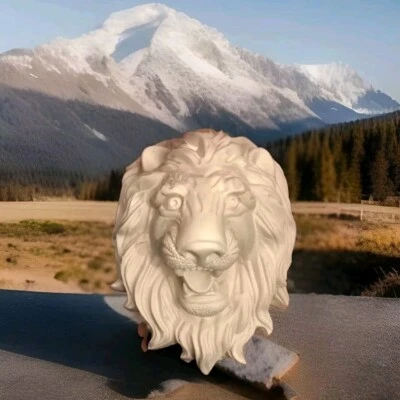 3D Beautiful Large Lion's Head Plaster, Wall Plaque, Head, Decoration, Lion - Image 1 of 4