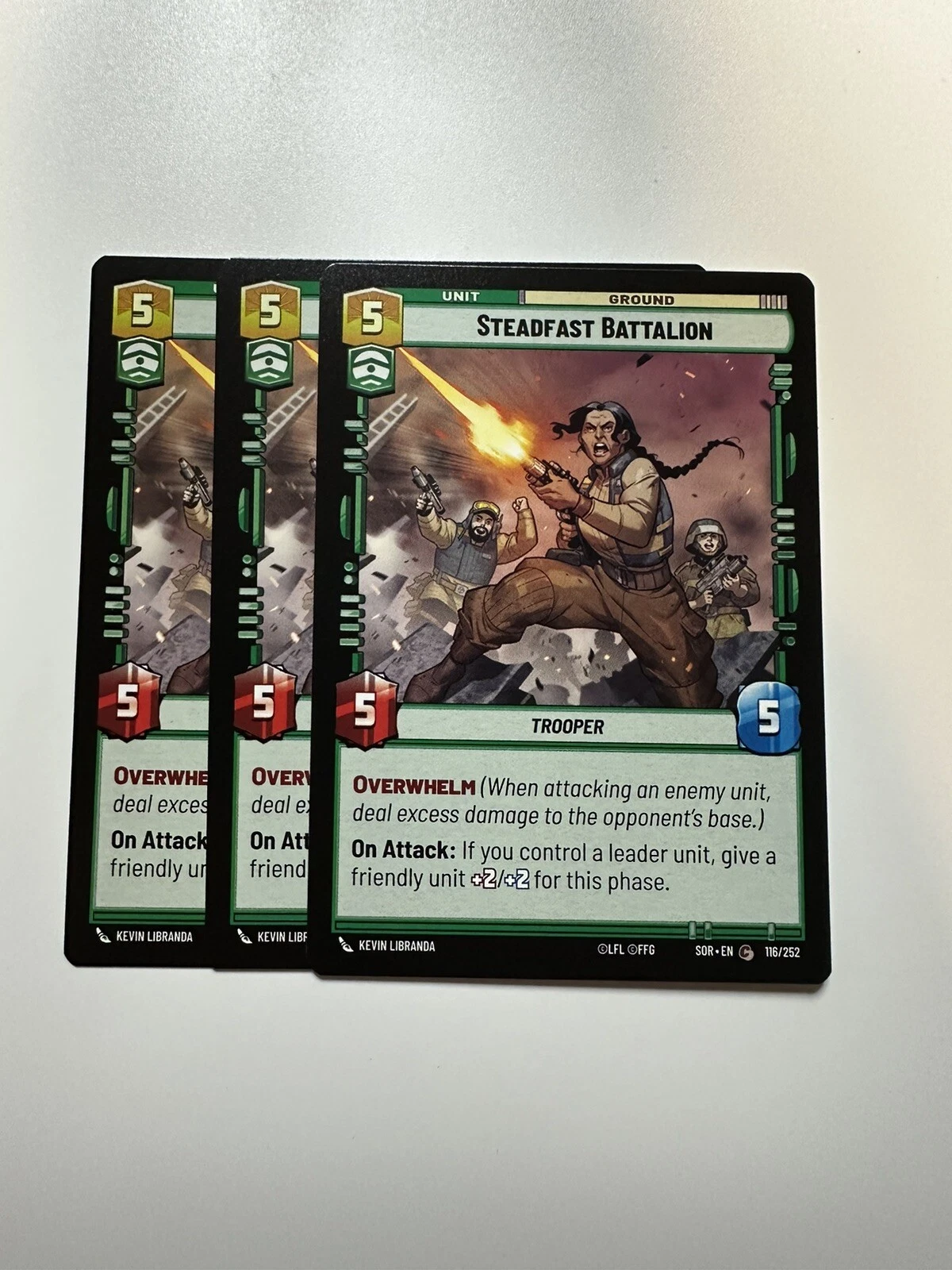 3 x Steadfast Battalion - Spark of Rebellion - NM-Mint - Star Wars Unlimited