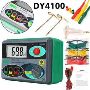 DY4100 Digital Earth Ground Resistance Meter Tester Tester Megohmmeter 0-2000Ohm - Picture 1 of 6